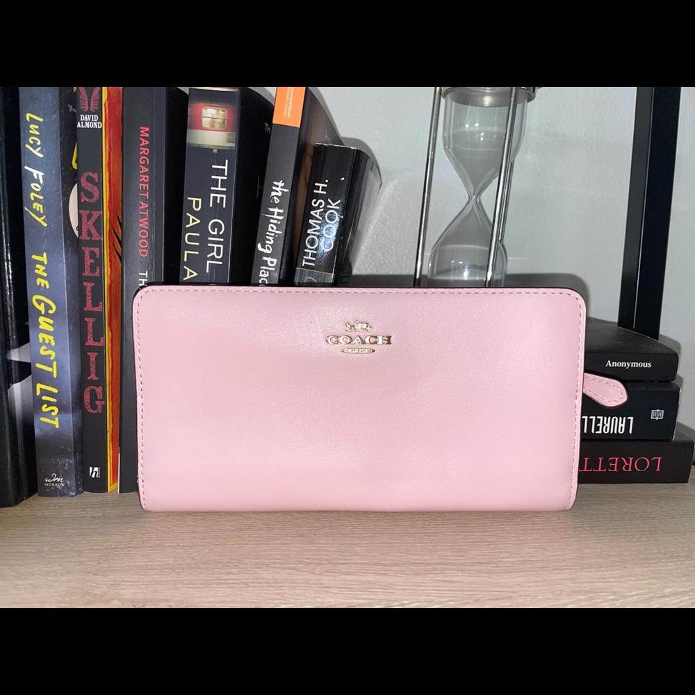 Baby pink Coach wallet